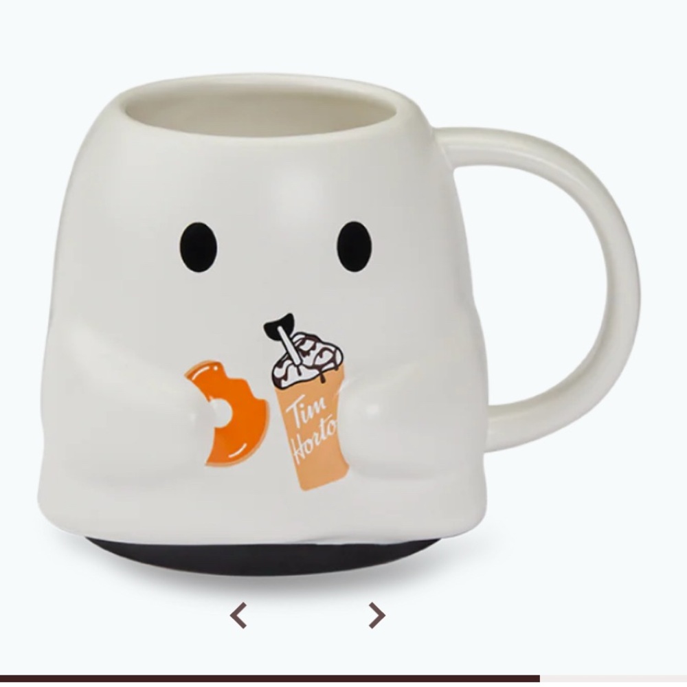 Tim Hortons Halloween colour changing White Ghost Mug